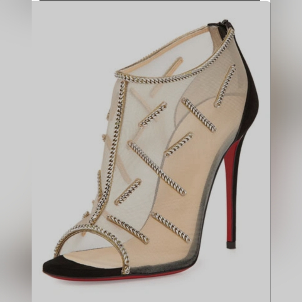 🔴 Christian Louboutin Signifiamma Mesh Booties